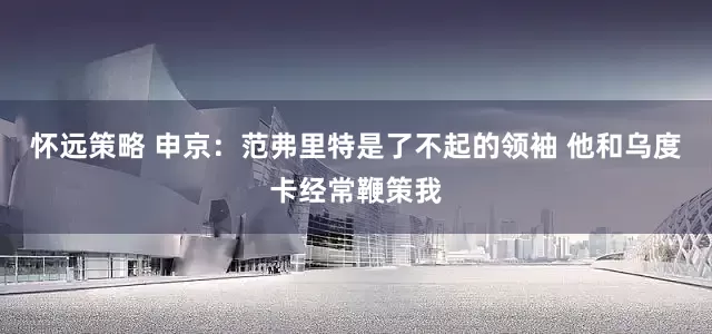 怀远策略 申京：范弗里特是了不起的领袖 他和乌度卡经常鞭策我