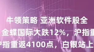 牛领策略 亚洲软件股全线重挫，金蝶国际大跌12%，沪指重返4100点，白银站上90美元